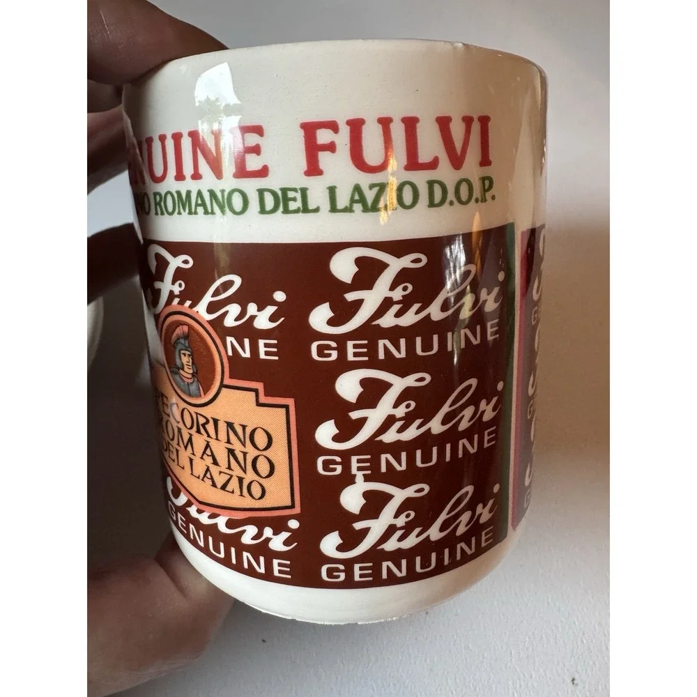 Vintage Fulvi Pecorino Romano Italian Cheese Ceramic Canister With Lid LUCE